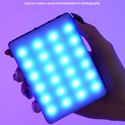 RGB LED Mini Fill Light for Phone & Camera Vlogging